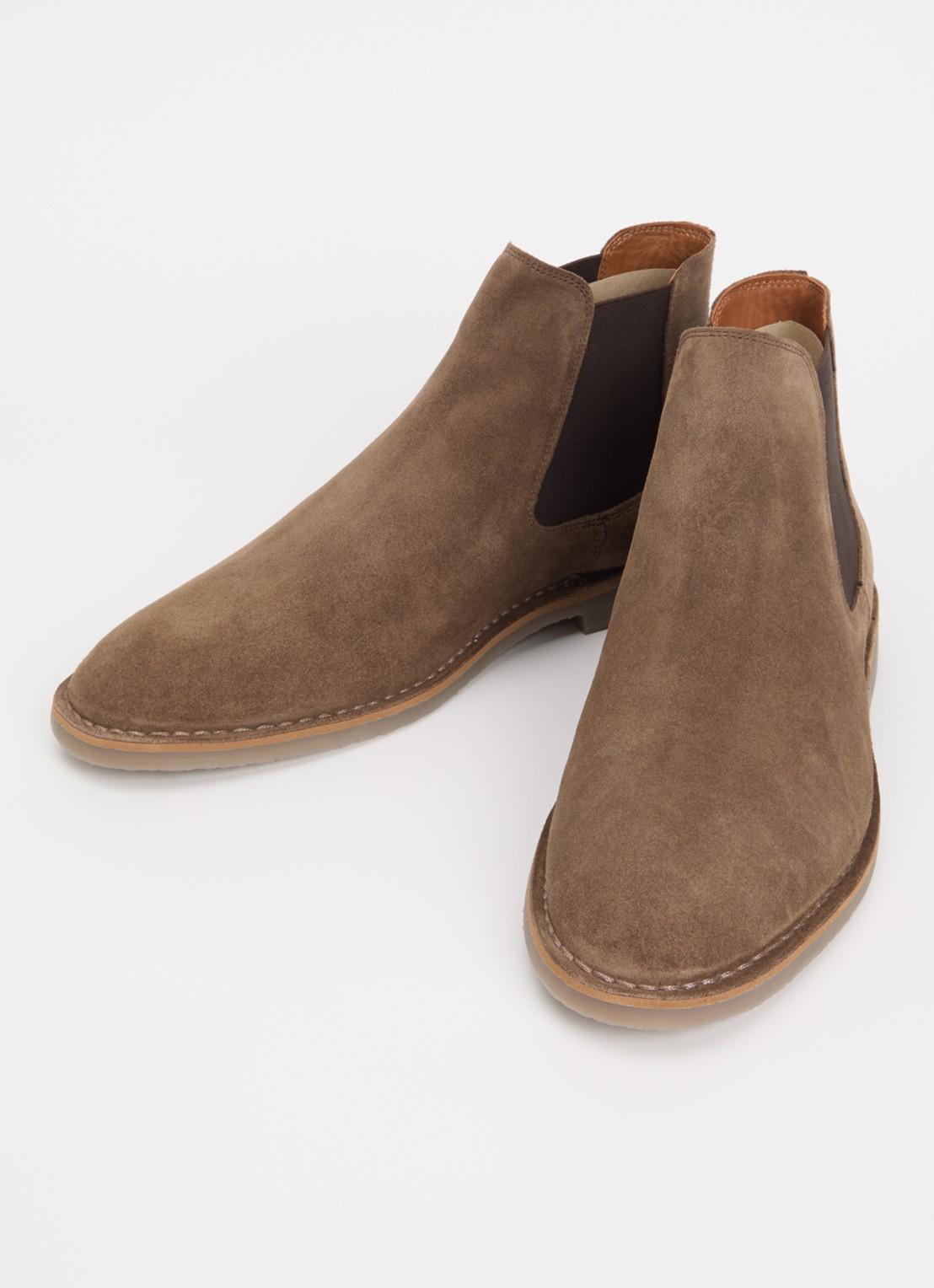 Dune London Cashy chelsea boot van suède - detail 2 lichtbruin
