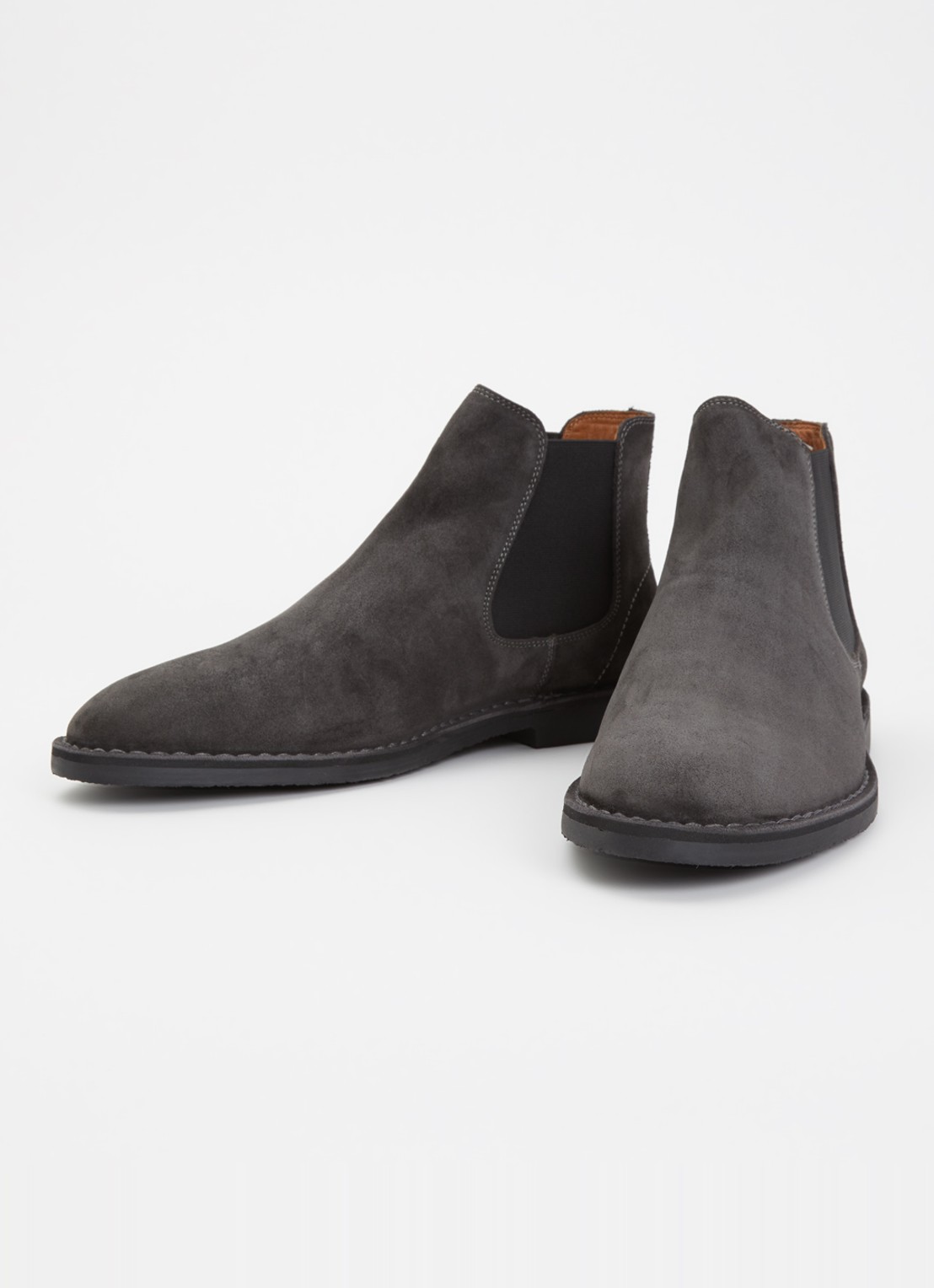 Dune London Cashy chelsea boot van suède - detail grijs
