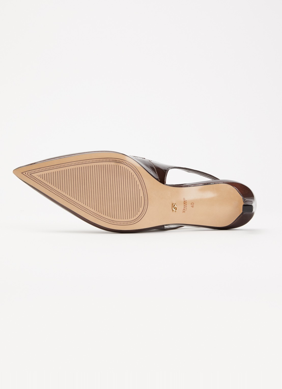 Dune London Celinna slingback van lakleer - detail 5 donkerbruin