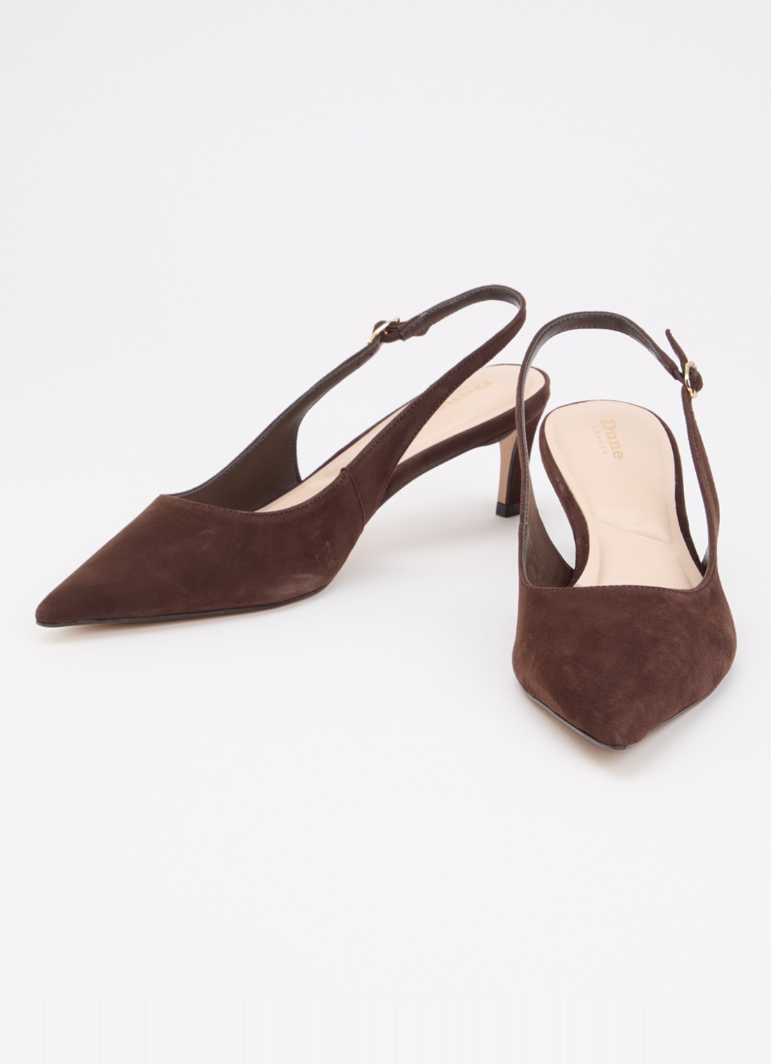 Dune London Celinna slingback van lakleer - detail 3 bruin