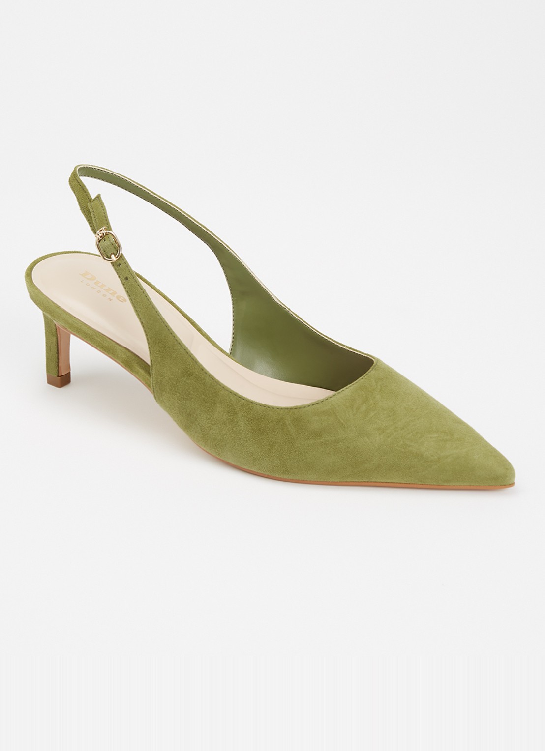 Dune London Celinna slingback van lakleer - voorkant 2 groen