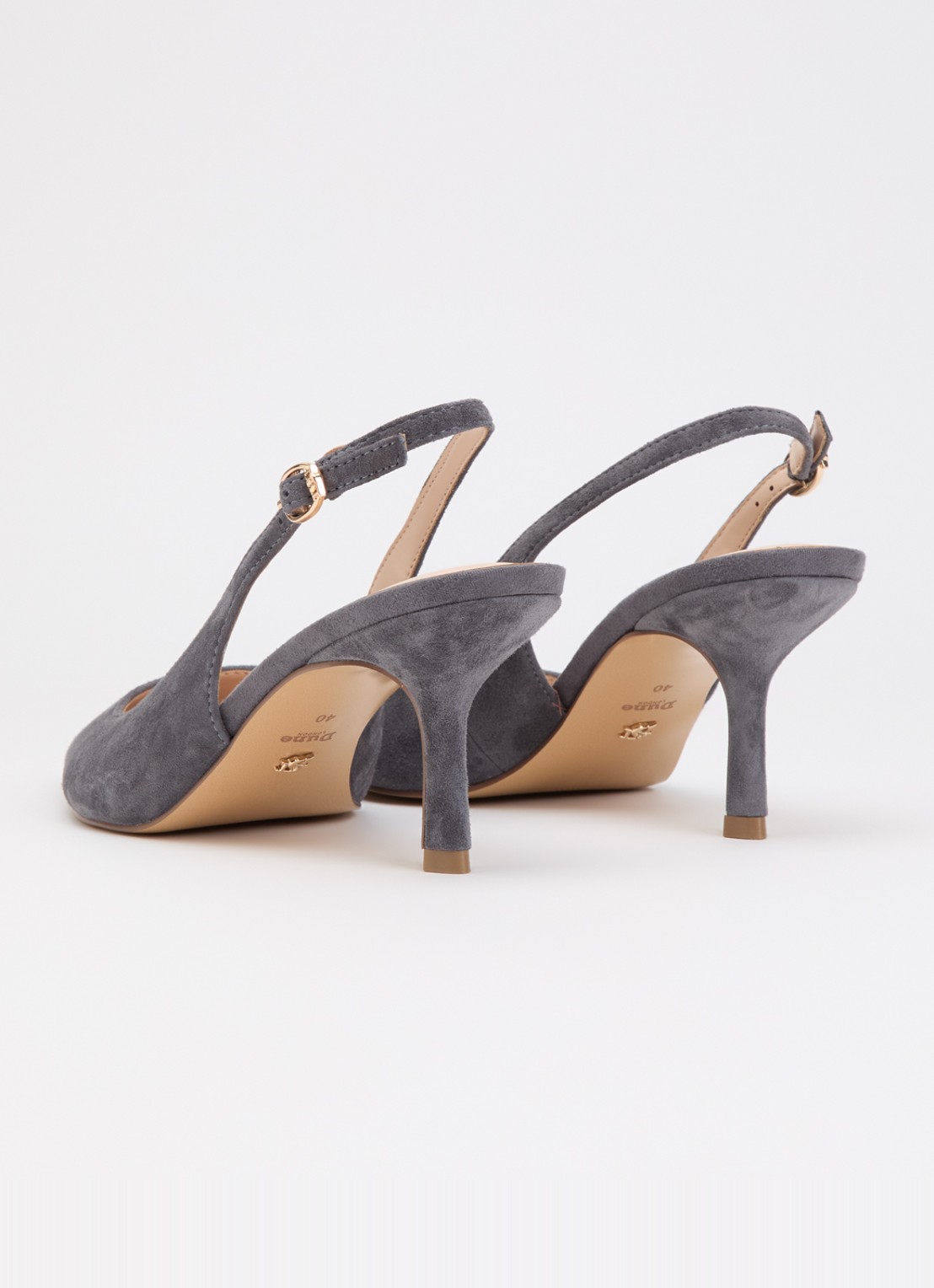 Dune London Celise slingback  - achterkant 5 donkergrijs