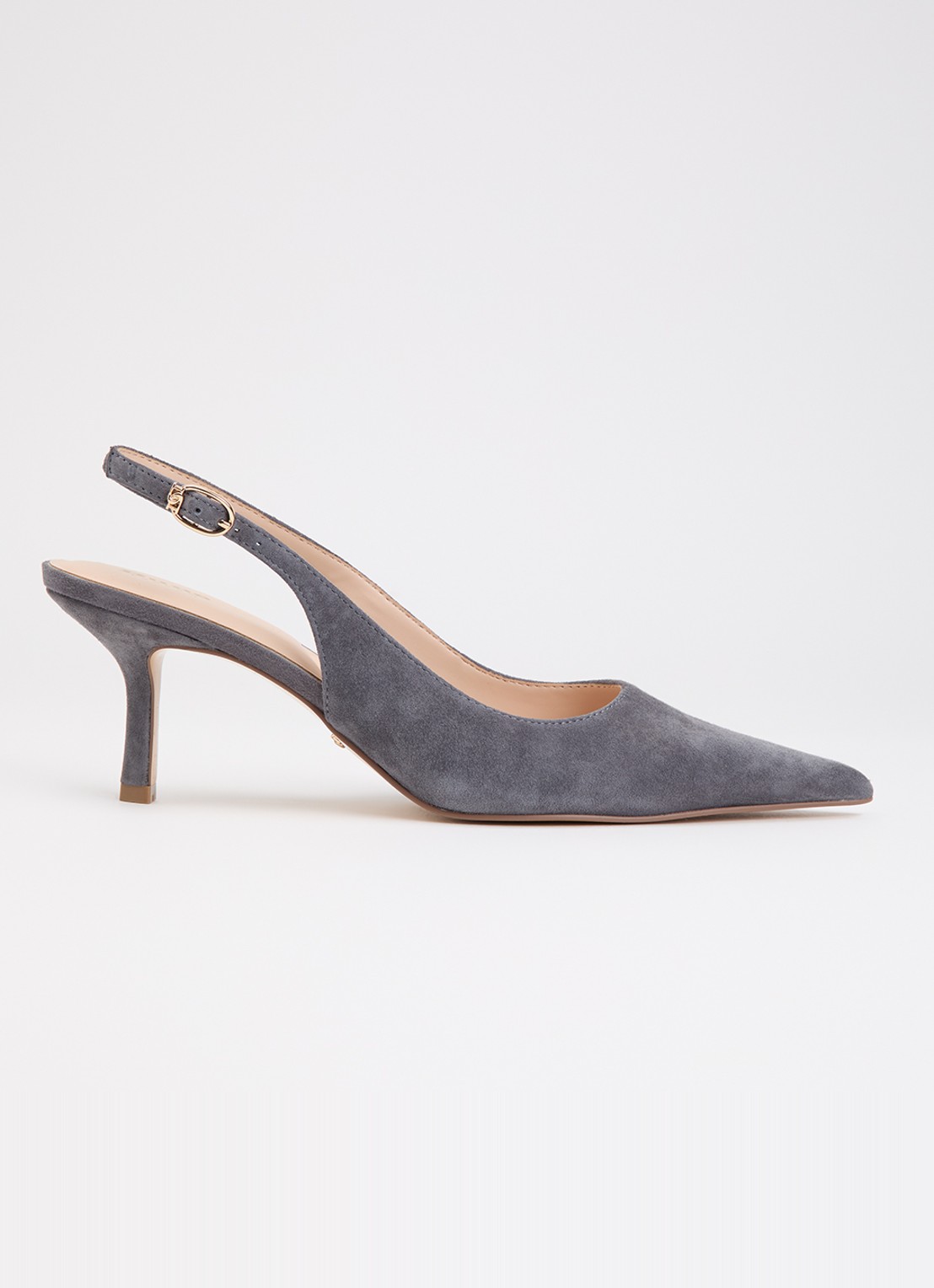Dune London Celise slingback  - voorkant 4 donkergrijs