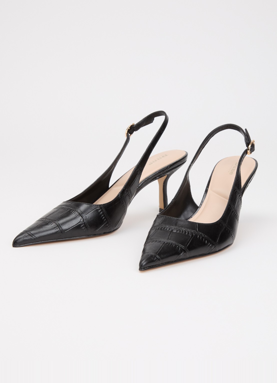 Dune London Celise slingback  - detail zwart