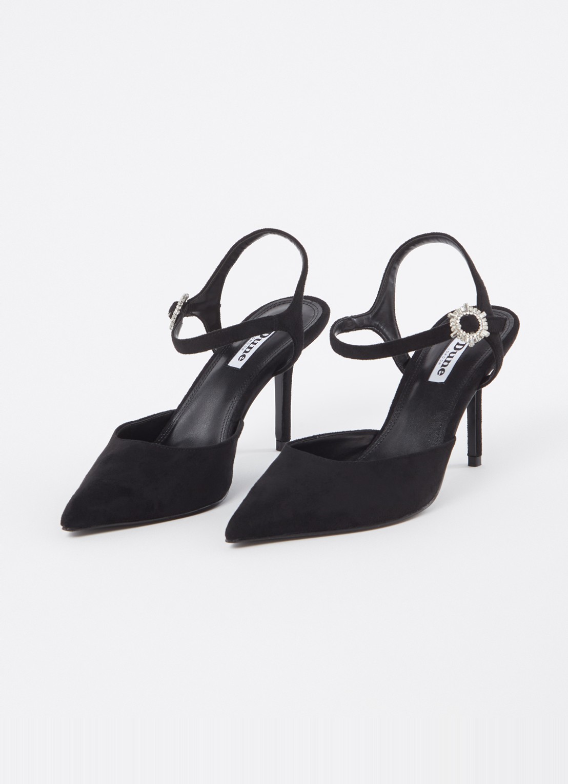 Dune London Channel sandalette met strass - detail 2 zwart