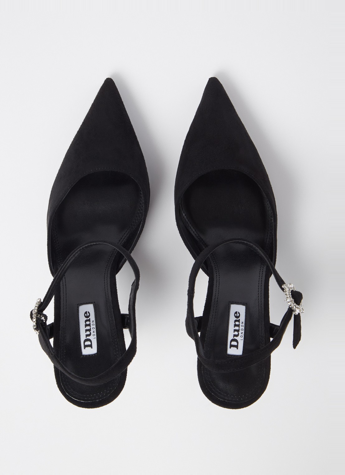 Dune London Channel sandalette met strass - detail 4 zwart
