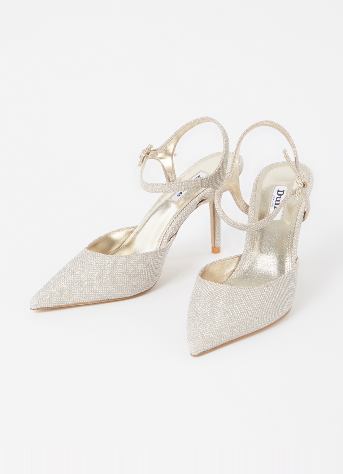 Dune London Channel sandalette met strass - detail 2 zilver