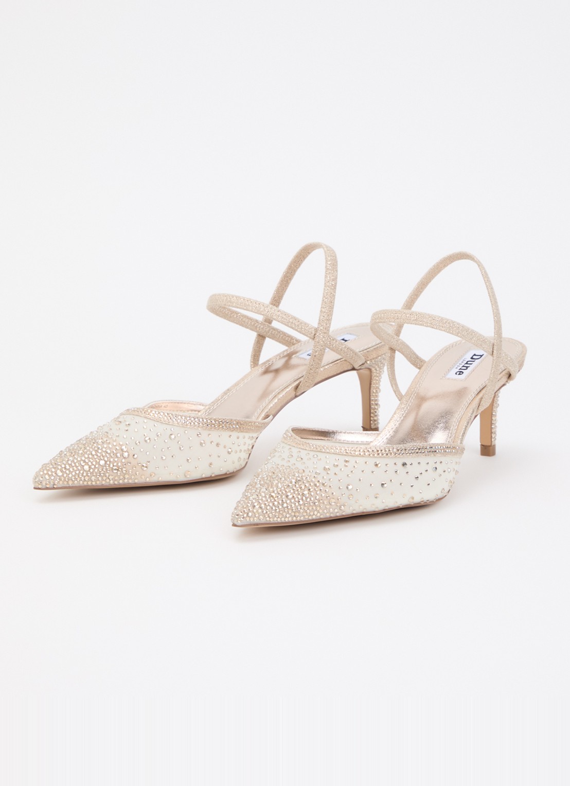 Dune London Charismatic slingback met strass - detail 3 goud