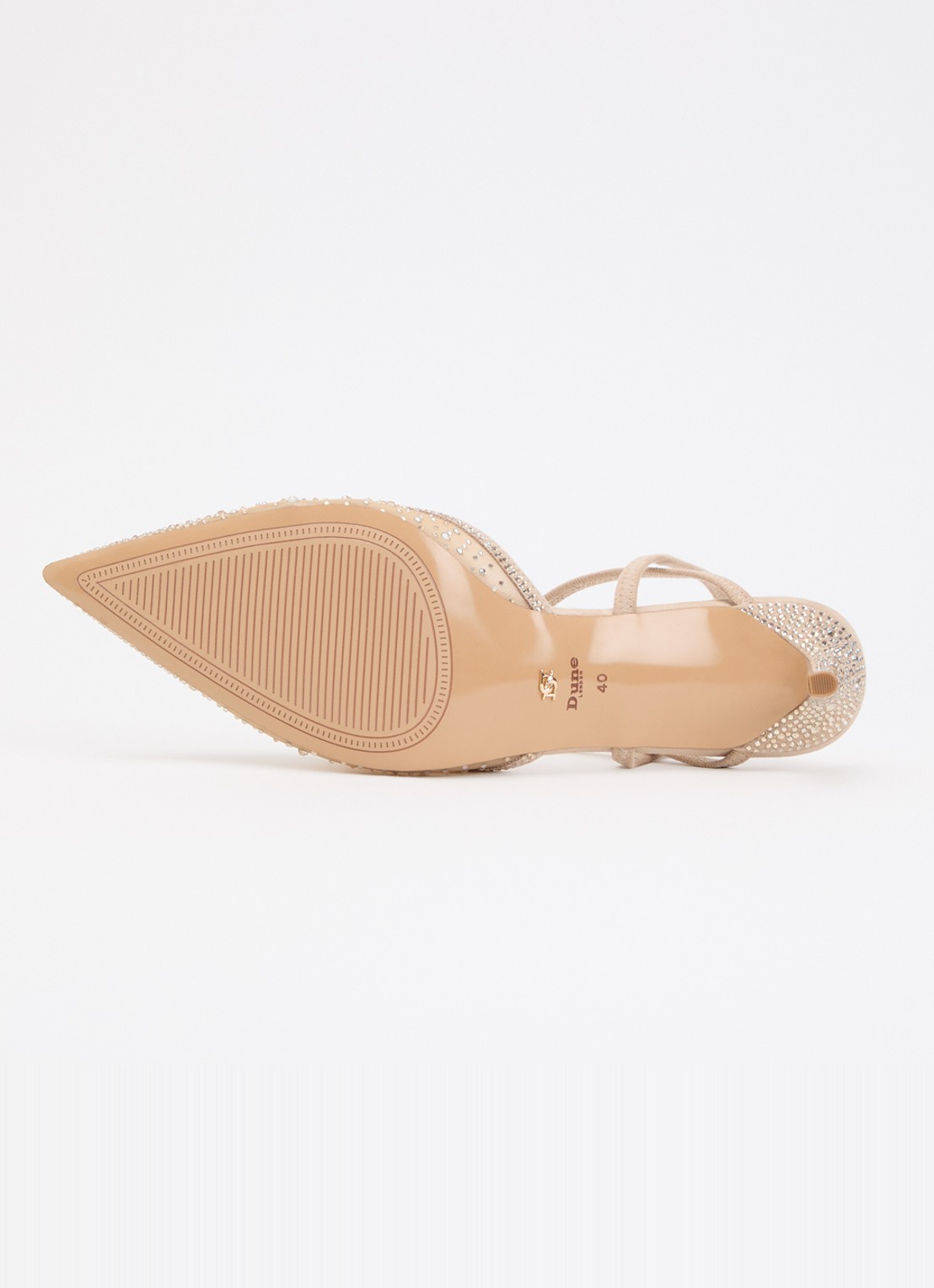Dune London Charismatic slingback met strass - detail 4 donkerbeige
