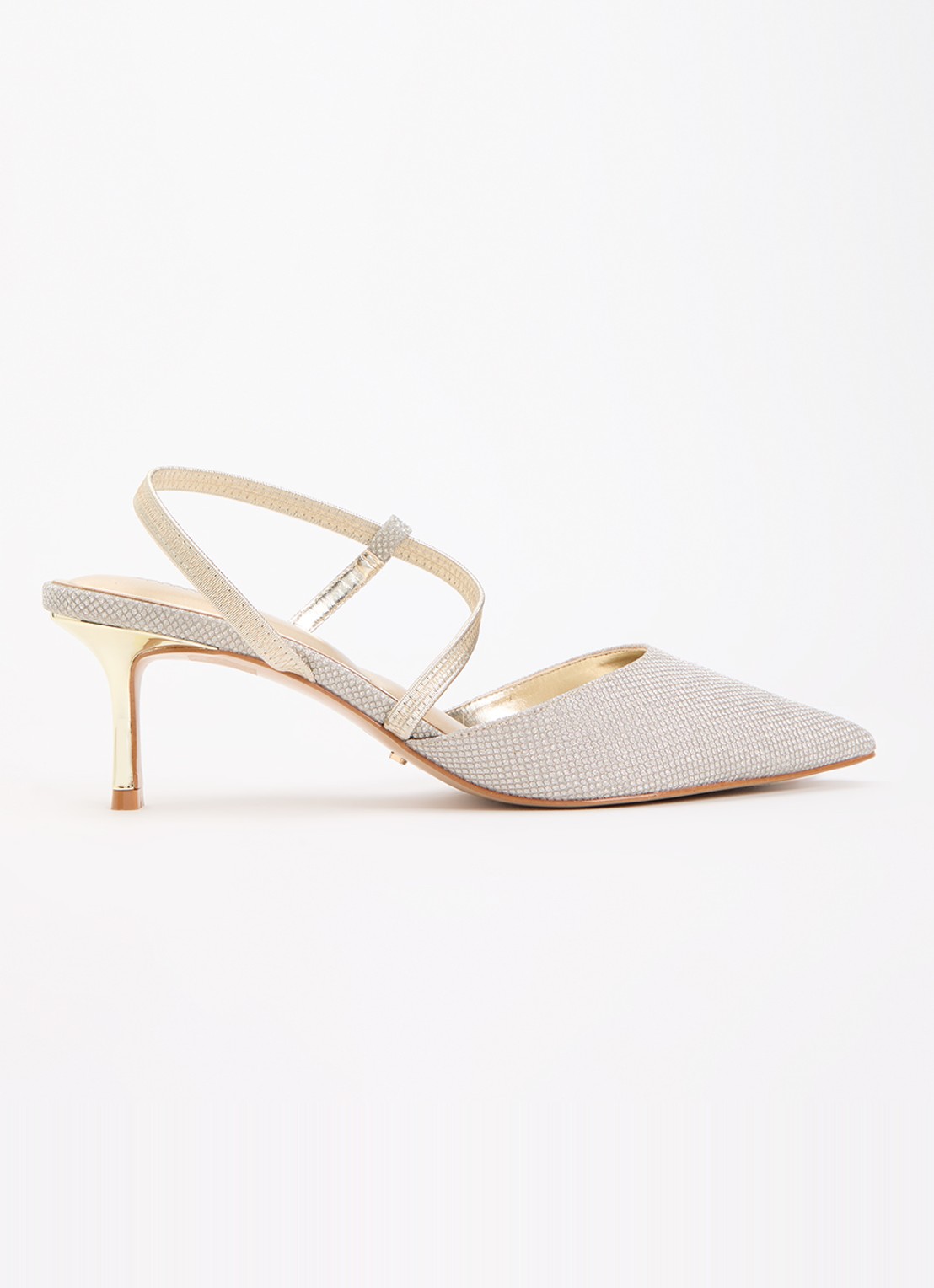 Dune London Charming slingback - voorkant 5 goud