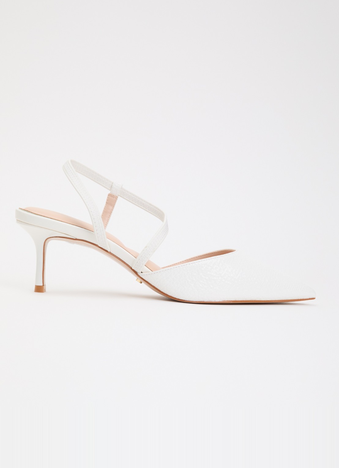Dune London Charming slingback - voorkant 5 wit