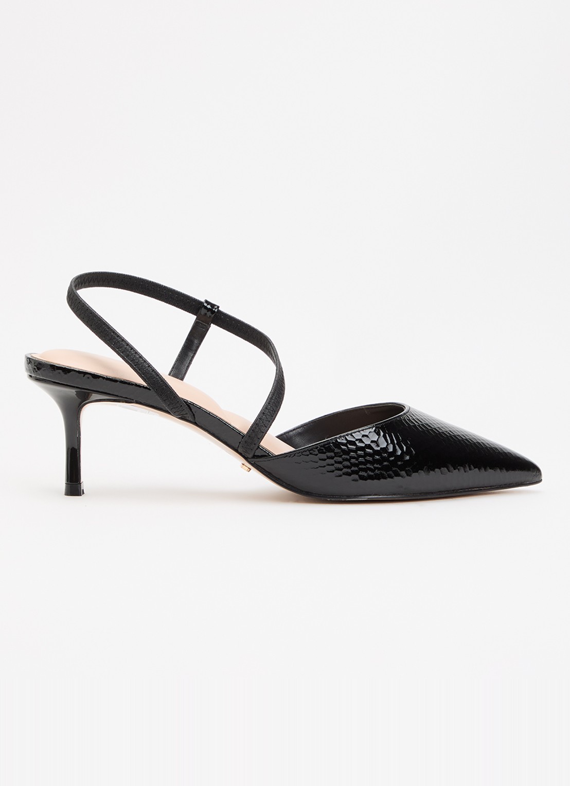 Dune London Charming slingback - voorkant zwart