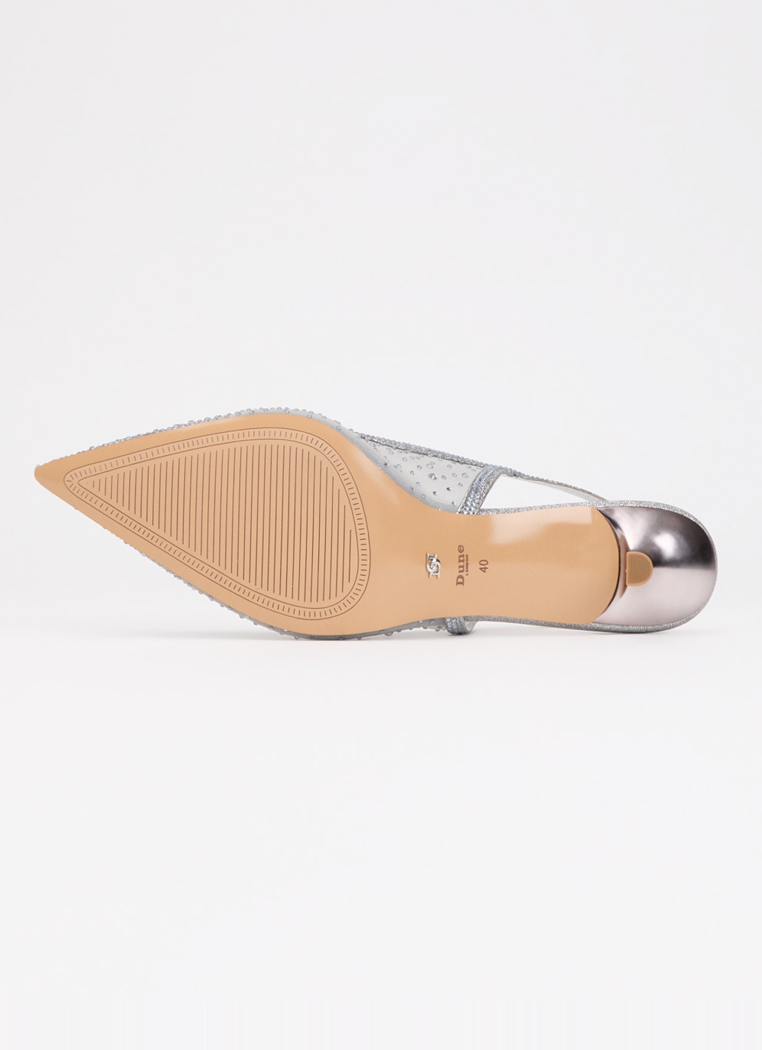 Dune London Cirelle slingback van mesh met strass - detail 4 grijs