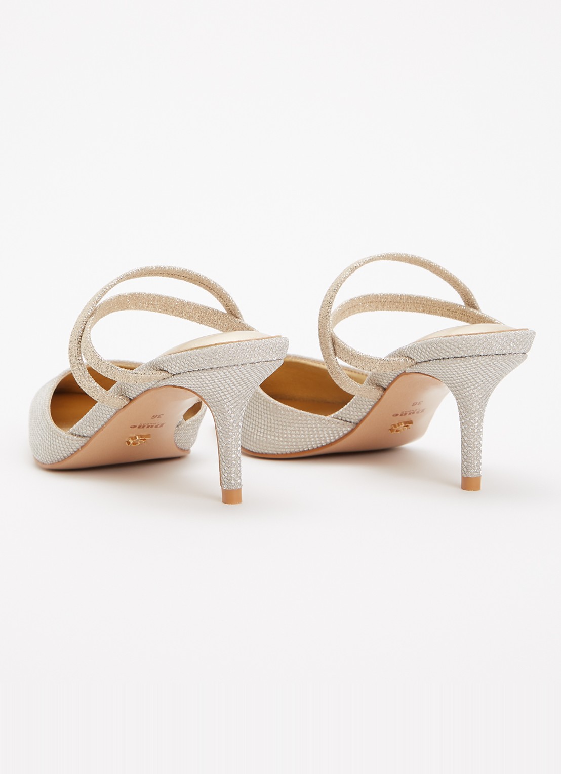 Dune London Classical slingback van leer - achterkant 5 gold synthetic
