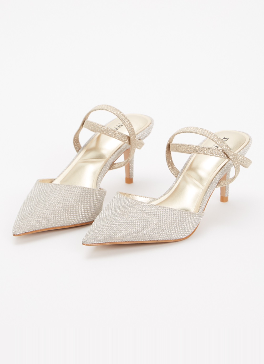 Dune London Classical slingback van leer - detail 2 gold synthetic