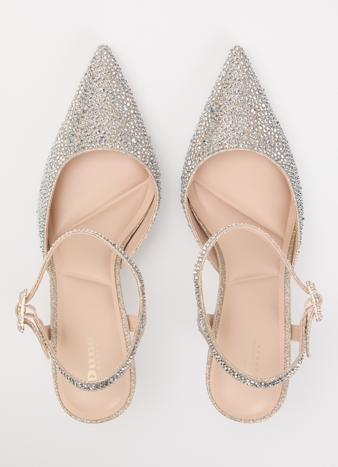 Dune London Confident sandalette met strass - detail 3 zilver