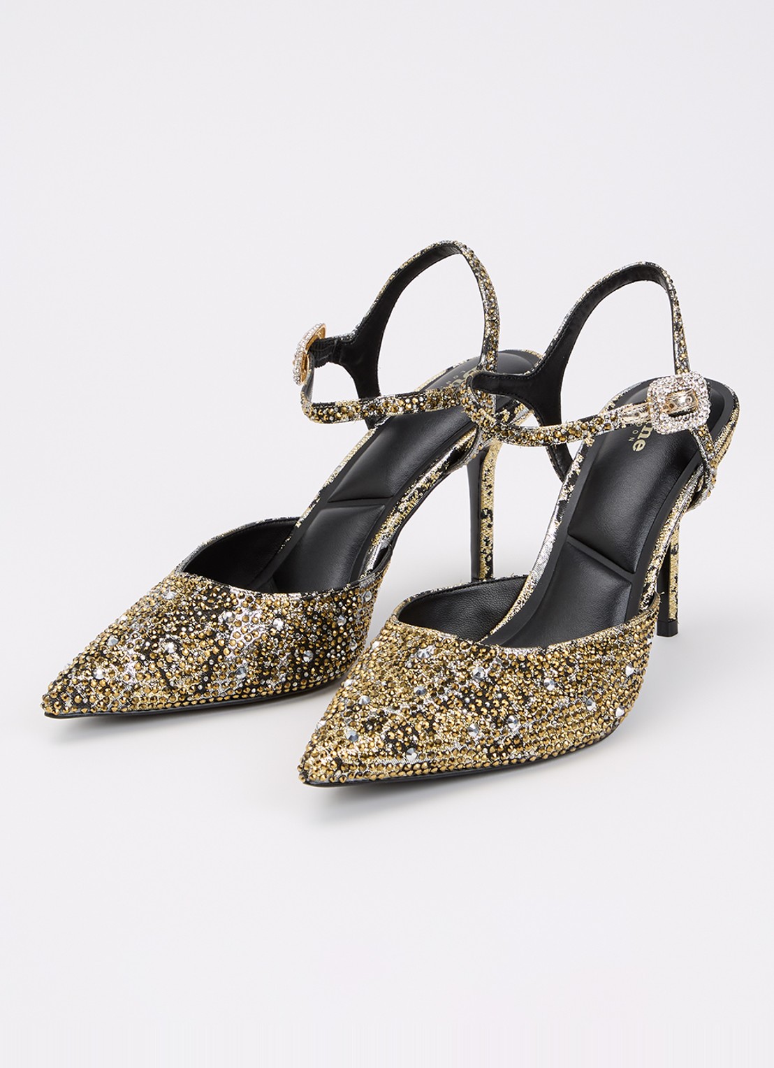 Dune London Confident sandalette met strass - detail 2 goud