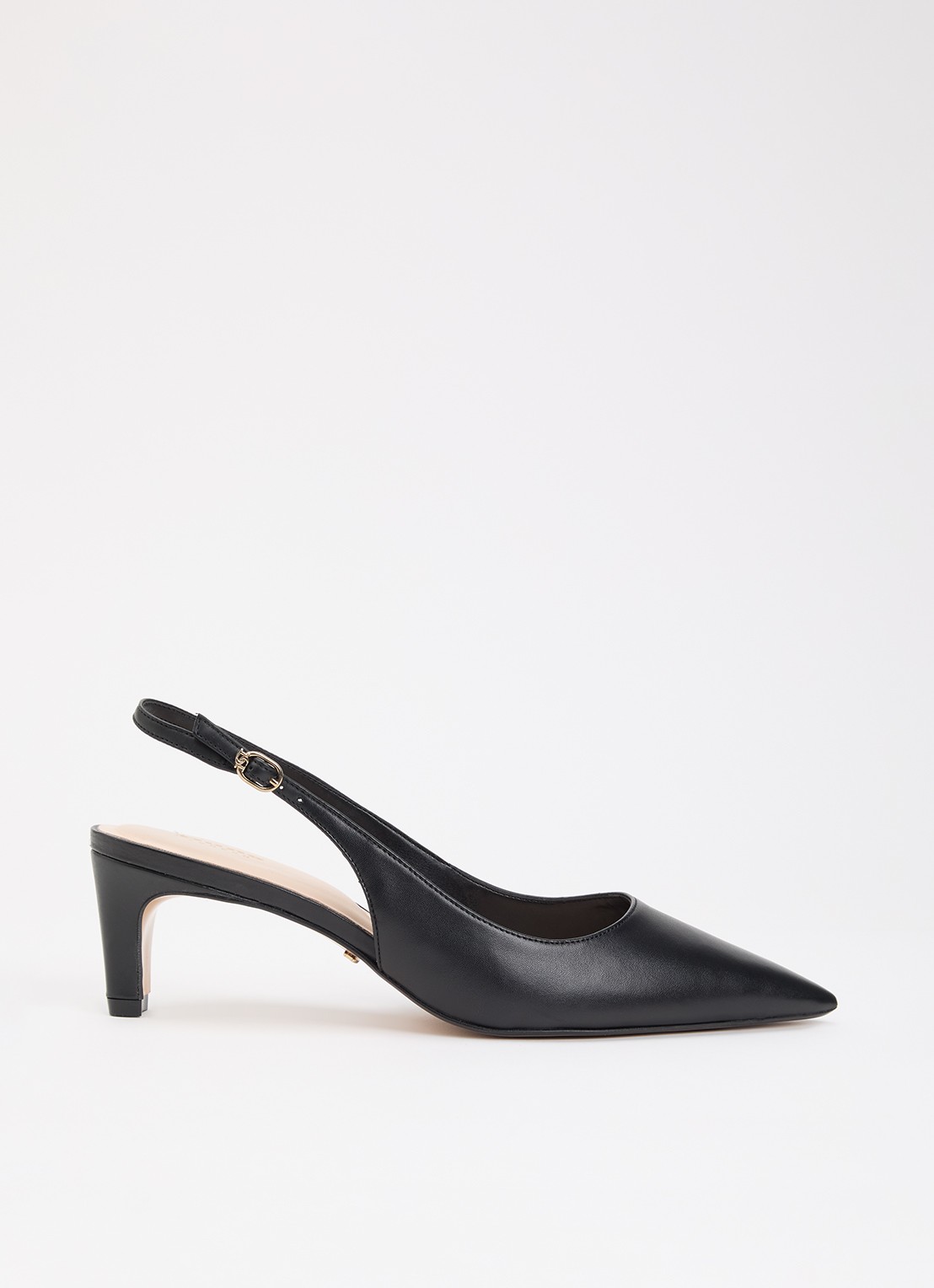 Dune London Connection slingback van leer - voorkant 5 zwart