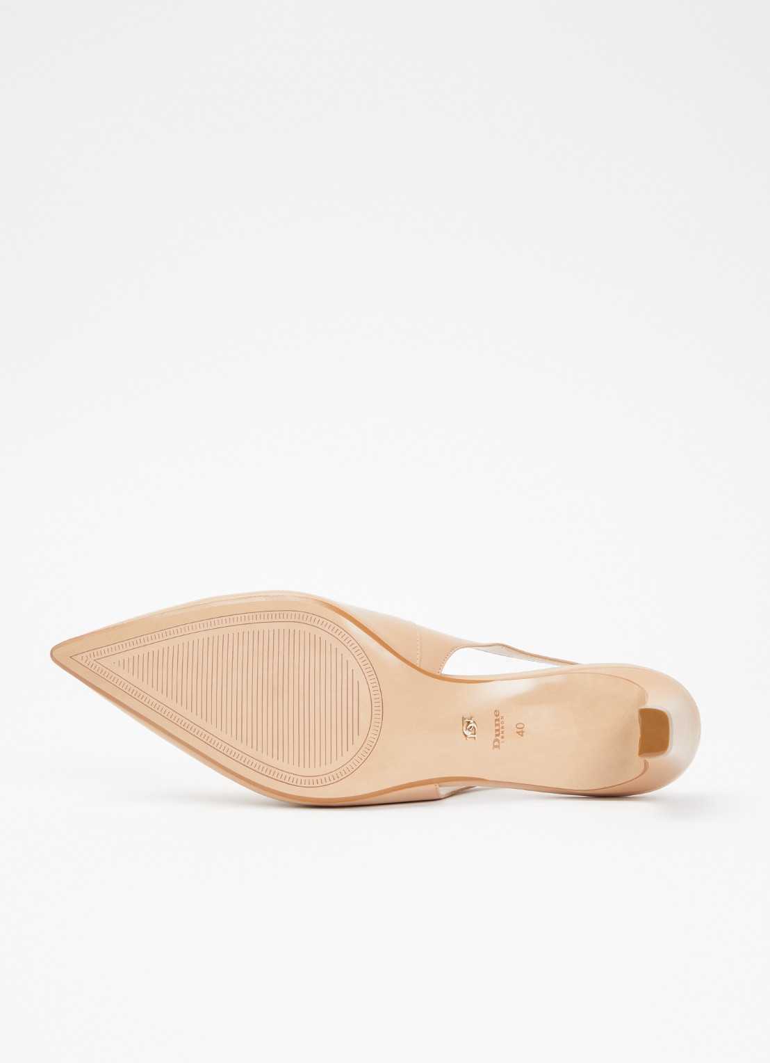 Dune London Connection slingback van leer - detail 4 beige