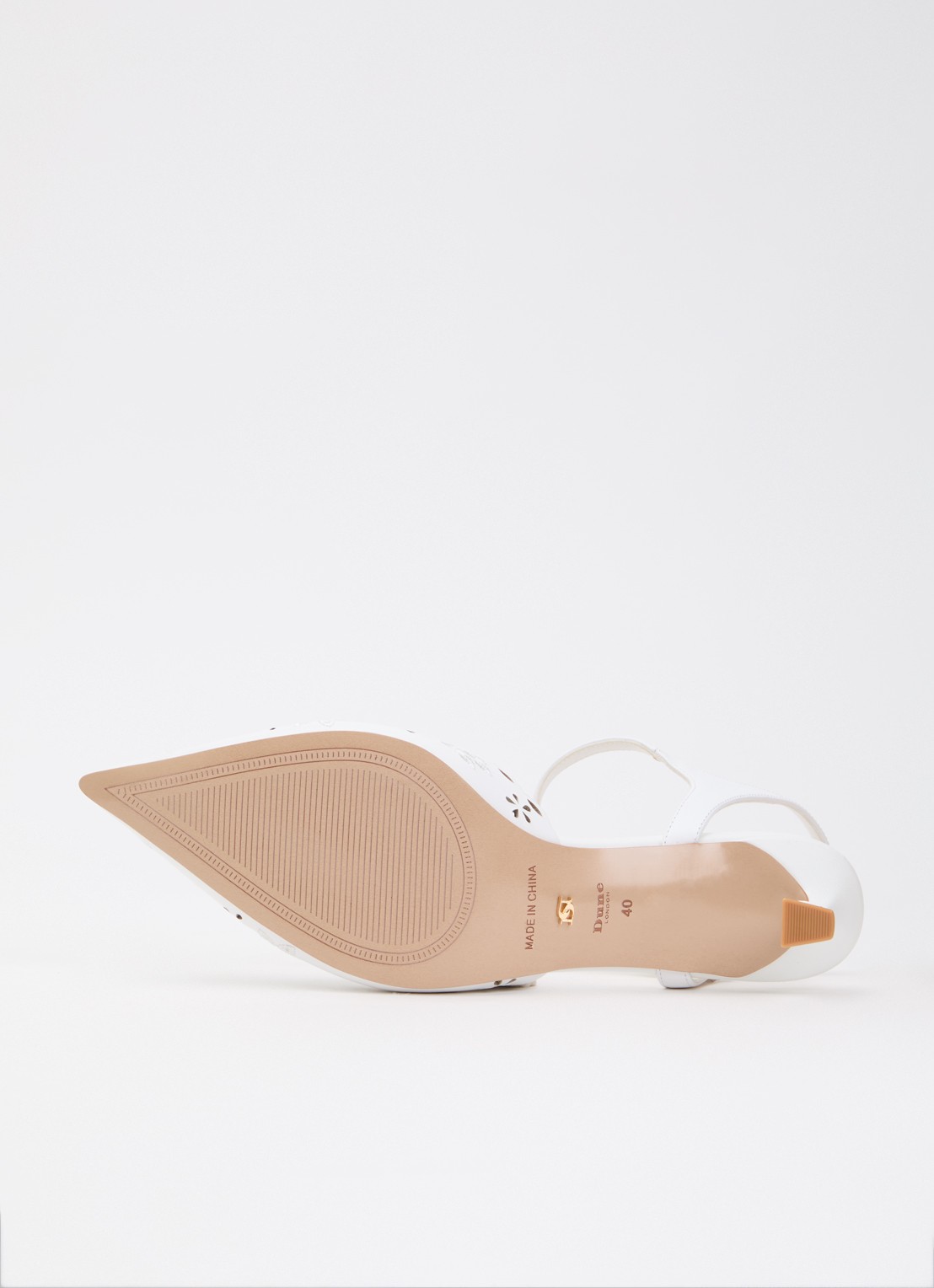 Dune London Convincing sandalette van leer - detail 3 wit