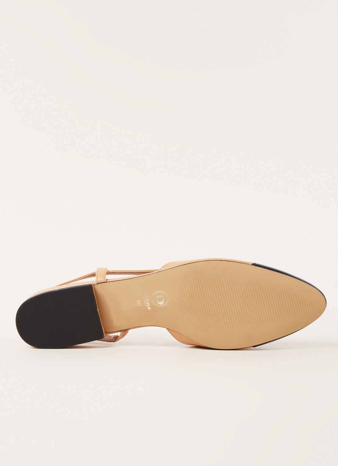 Dune London Corallina slingback van leer - detail 3 beige
