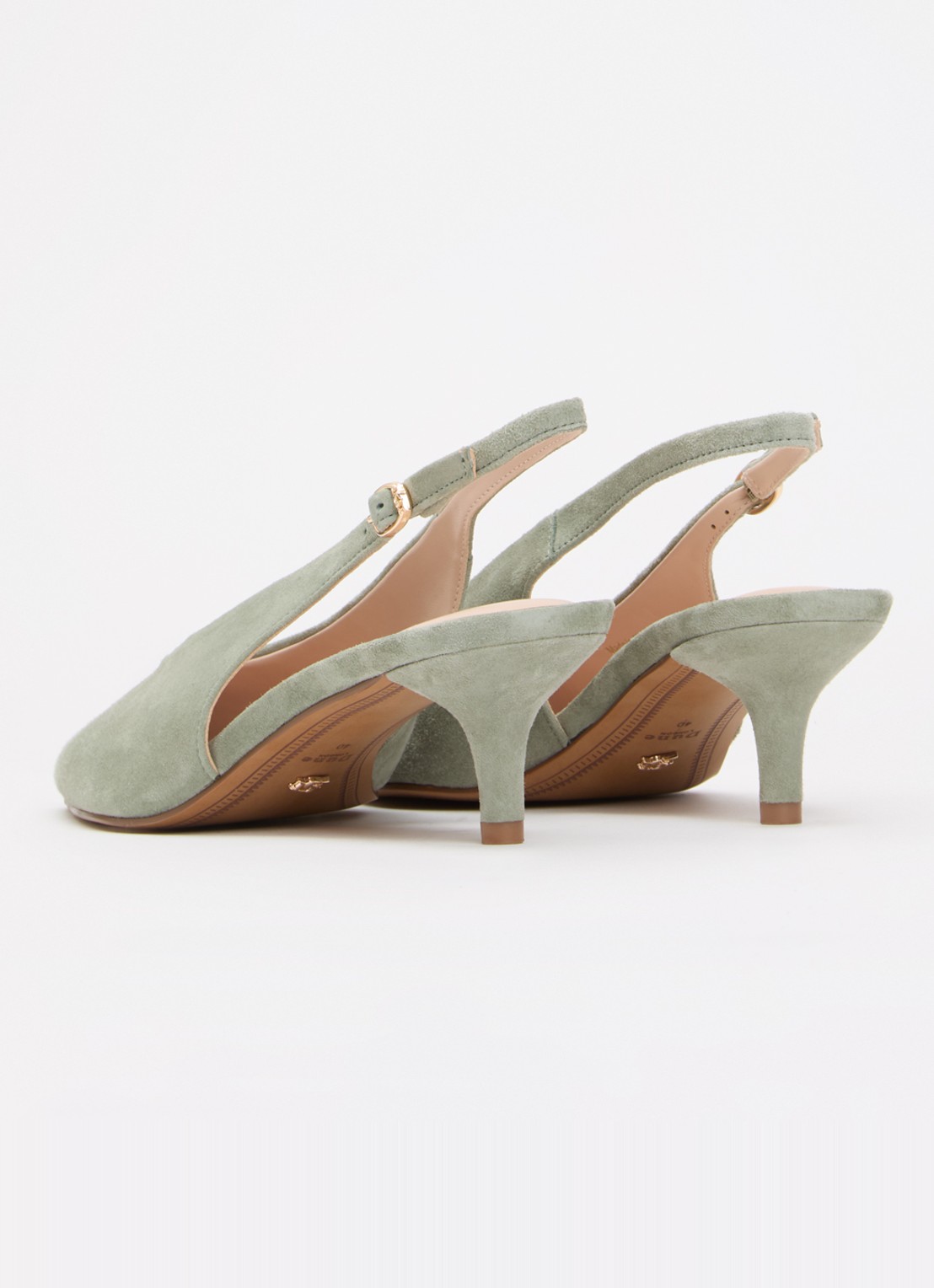 Dune London Crediblity slingback van leer - achterkant 2 groen