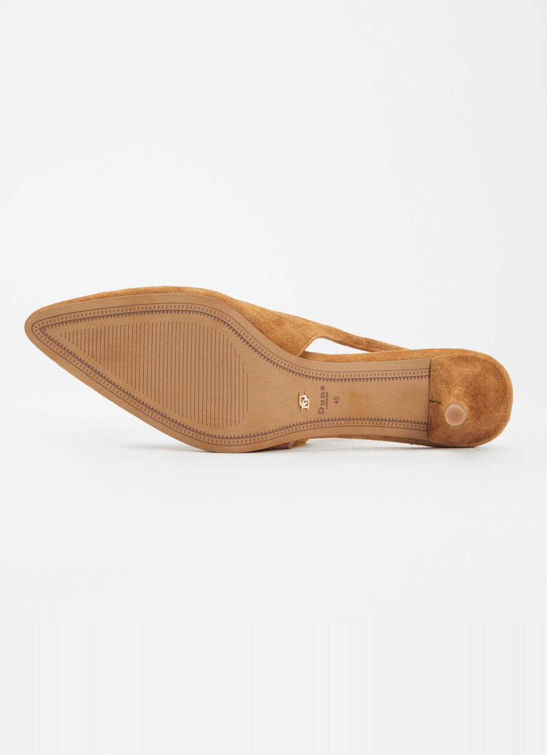 Dune London Crediblity slingback van leer - detail 5 camel
