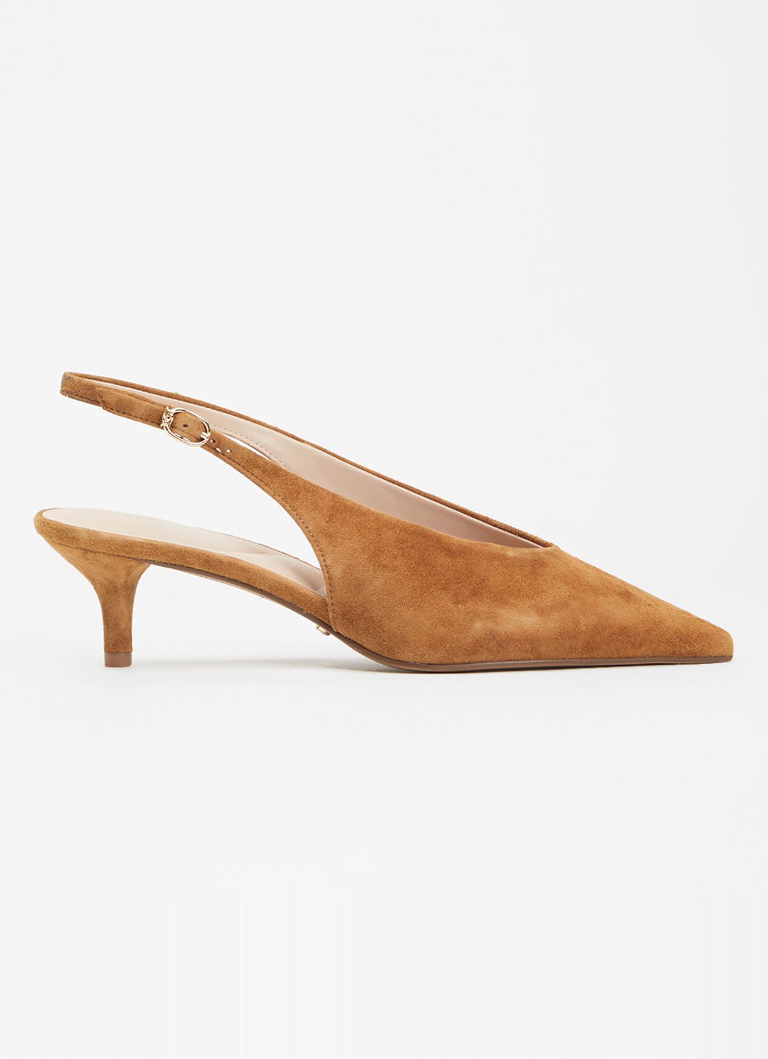 Dune London Crediblity slingback van leer - voorkant 2 camel