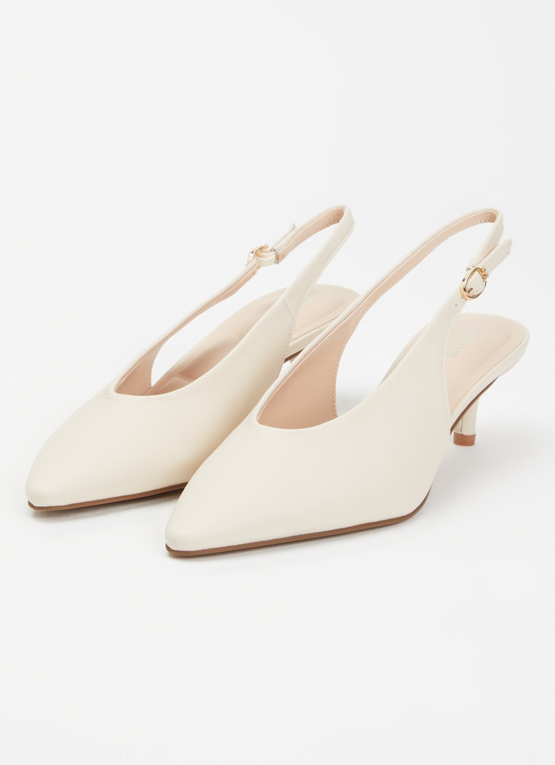 Dune London Crediblity slingback van leer - detail 2 creme
