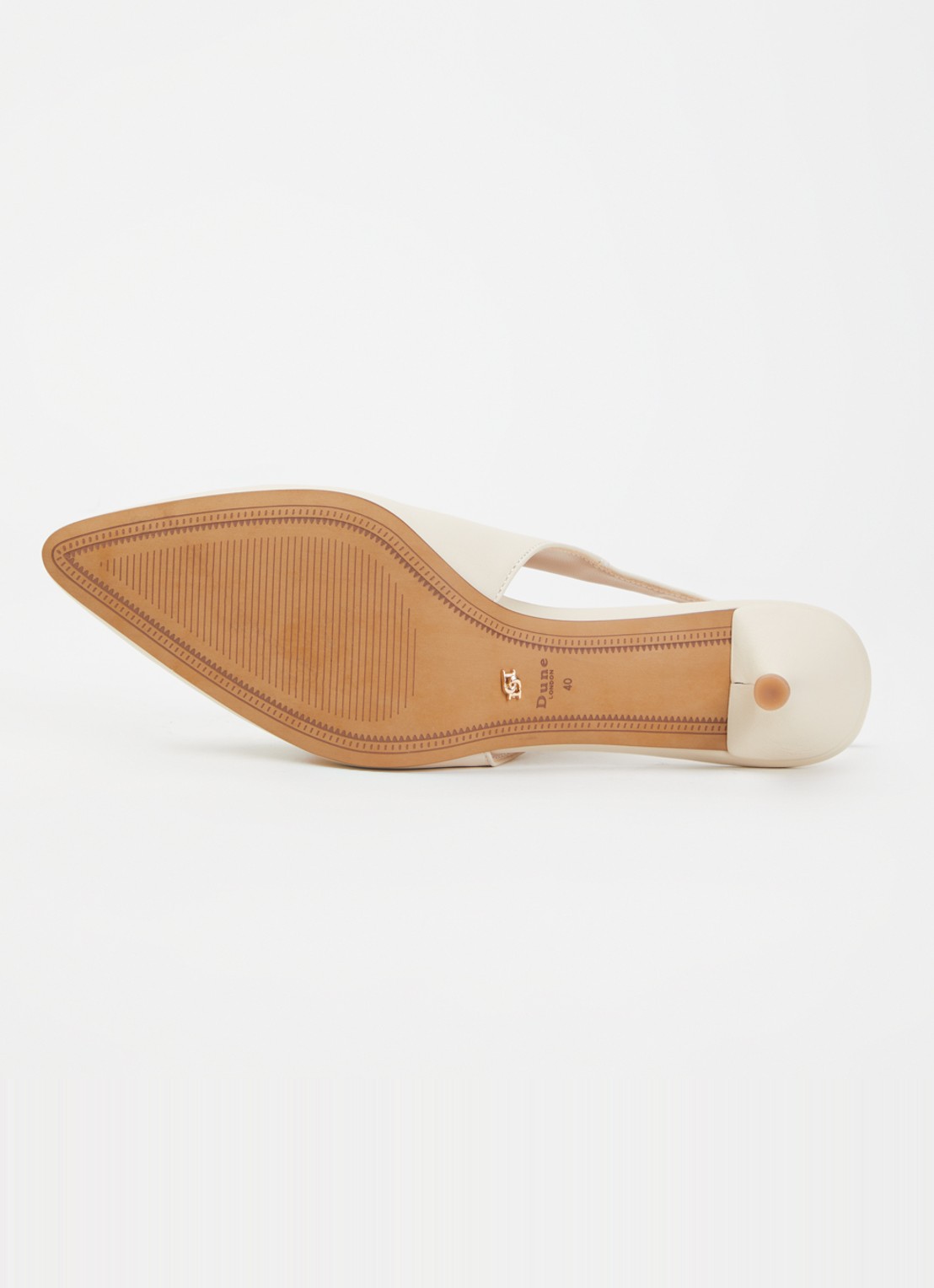 Dune London Crediblity slingback van leer - detail 4 creme
