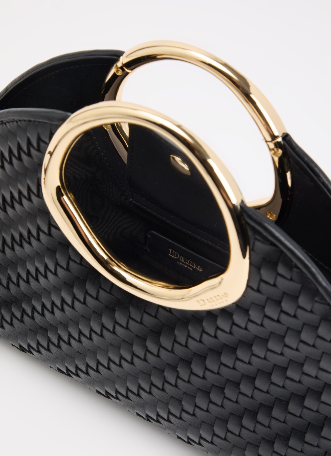 Dune London Dawnings handtas met afneembare schouderriem - detail zwart