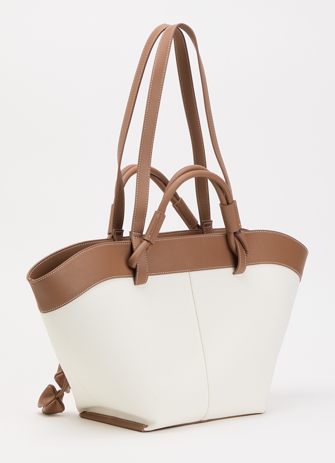 Dune London Daylight schoudertas met tasbedel - achterkant 2 creme