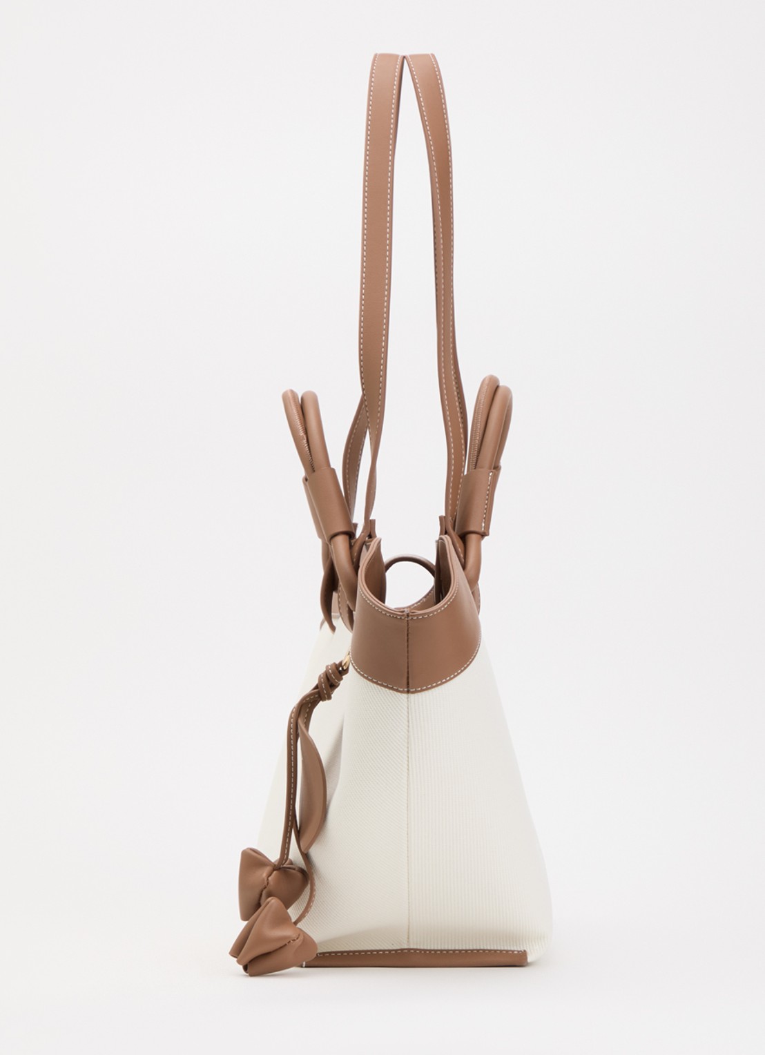 Dune London Daylight schoudertas met tasbedel - detail 4 creme