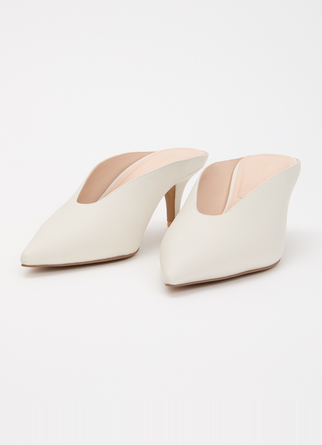 Dune London Decisive muiltje van leer - detail 3 creme