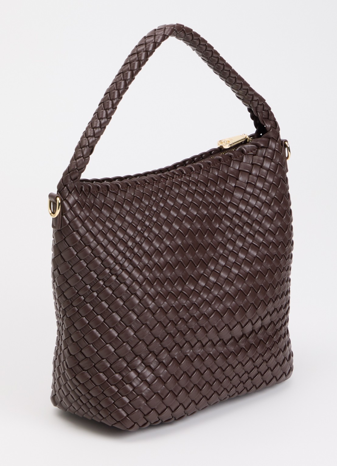 Dune London Deliberate M handtas met afneembare schouderriem en uitneembaar etui - achterkant 2 roodbruin
