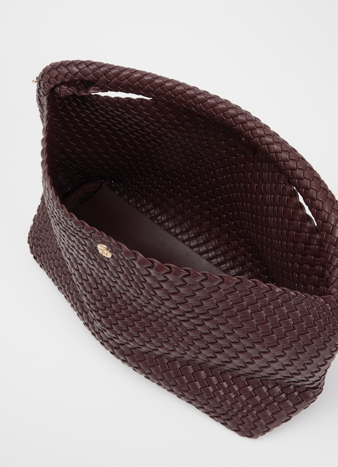 Dune London Deliberate schoudertas met gevlochten detail en uitneembaar etui - detail 2 aubergine