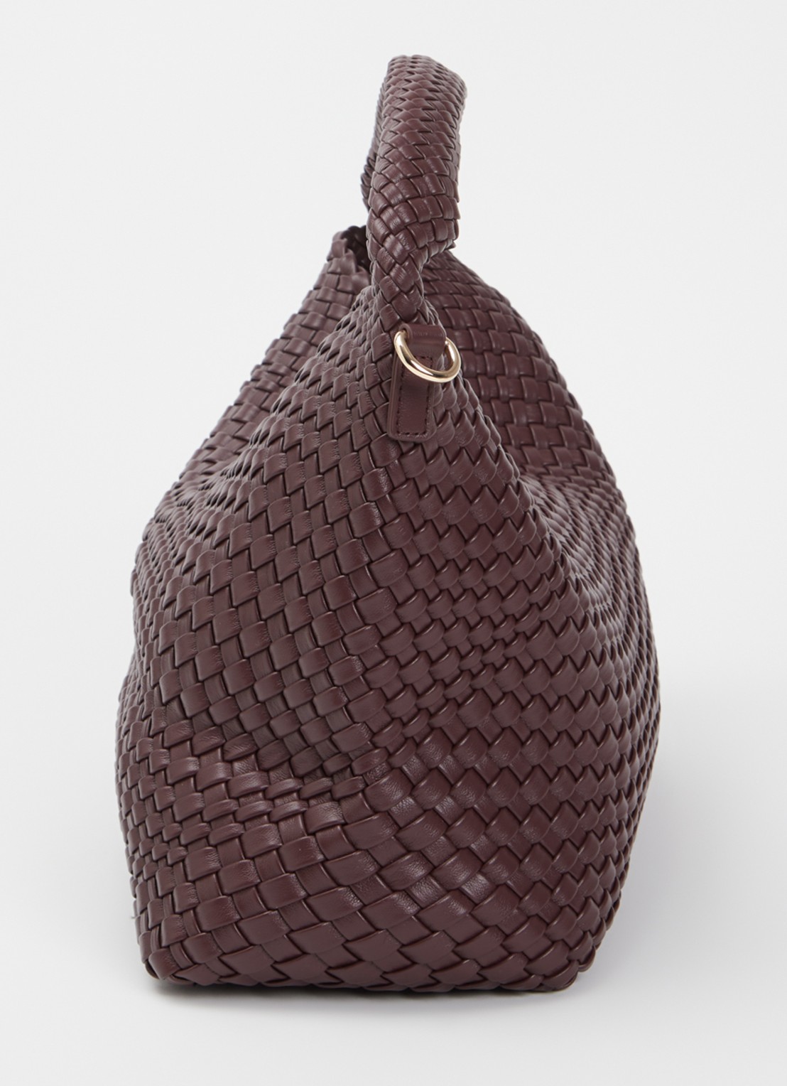 Dune London Deliberate schoudertas met gevlochten detail en uitneembaar etui - detail 3 aubergine