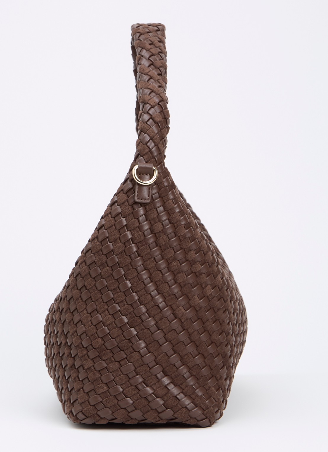 Dune London Deliberate schoudertas met gevlochten detail en uitneembaar etui - detail 4 hazelnootbruin