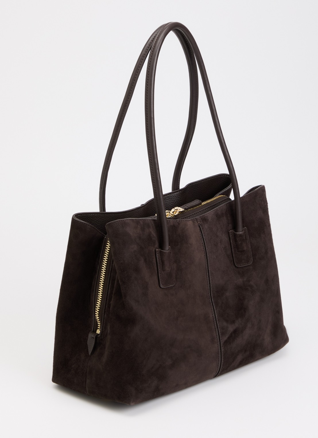 Dune London Deserving Large shopper met tasbedel - achterkant donkerbruin