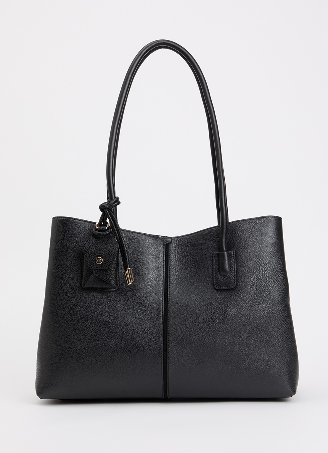 Dune London Deserving Large shopper met tasbedel - voorkant 5 diepzwart