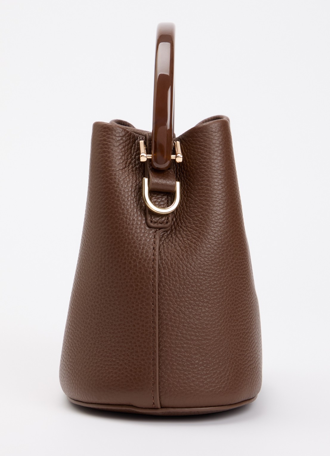 Dune London Dharla handtas van leer met afneembare schouderriem - detail 4 bruin