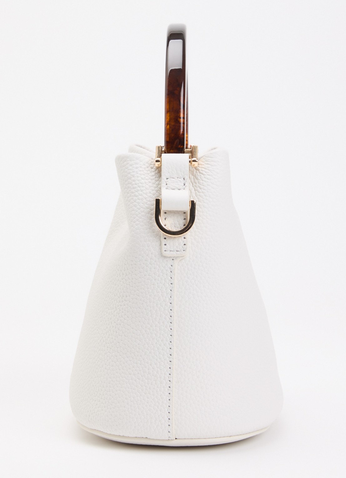 Dune London Dharla handtas van leer met afneembare schouderriem - detail 4 wit