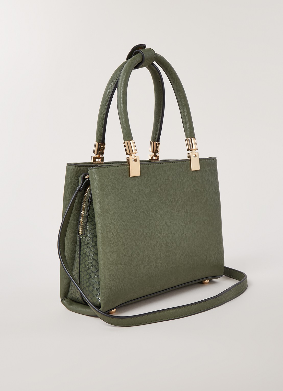 Dune London Dinidarys handtas met afneembare schouderband  - detail groen