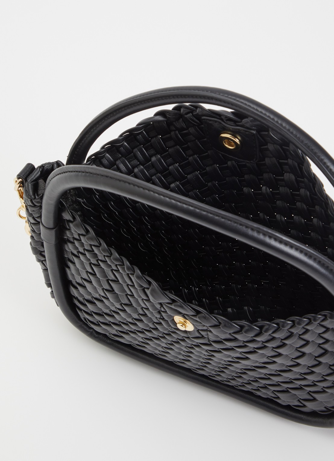 Dune London Dinideliberate handtas met gevlochten detail en uitneembaar etui - detail 3 zwart