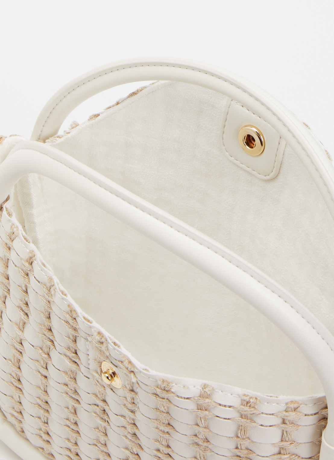 Dune London Dinideliberate handtas met gevlochten detail en uitneembaar etui - detail 3 wit
