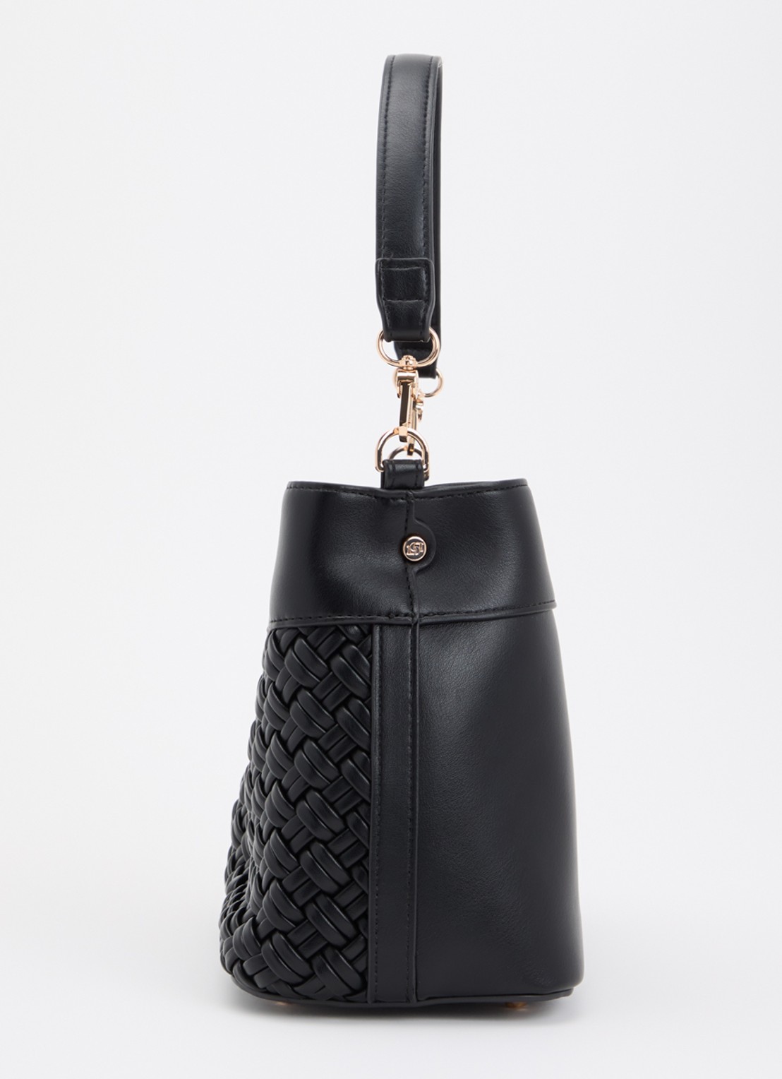 Dune London Dinidelphine handtas met structuur en afneembare schouderriem - detail 3 zwart