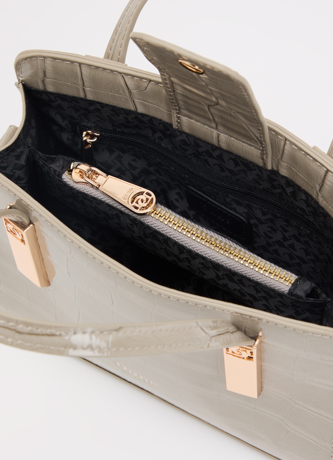 Dune London Dinkeydenbey handtas met afneembare schouderriem  - detail 2 grijs