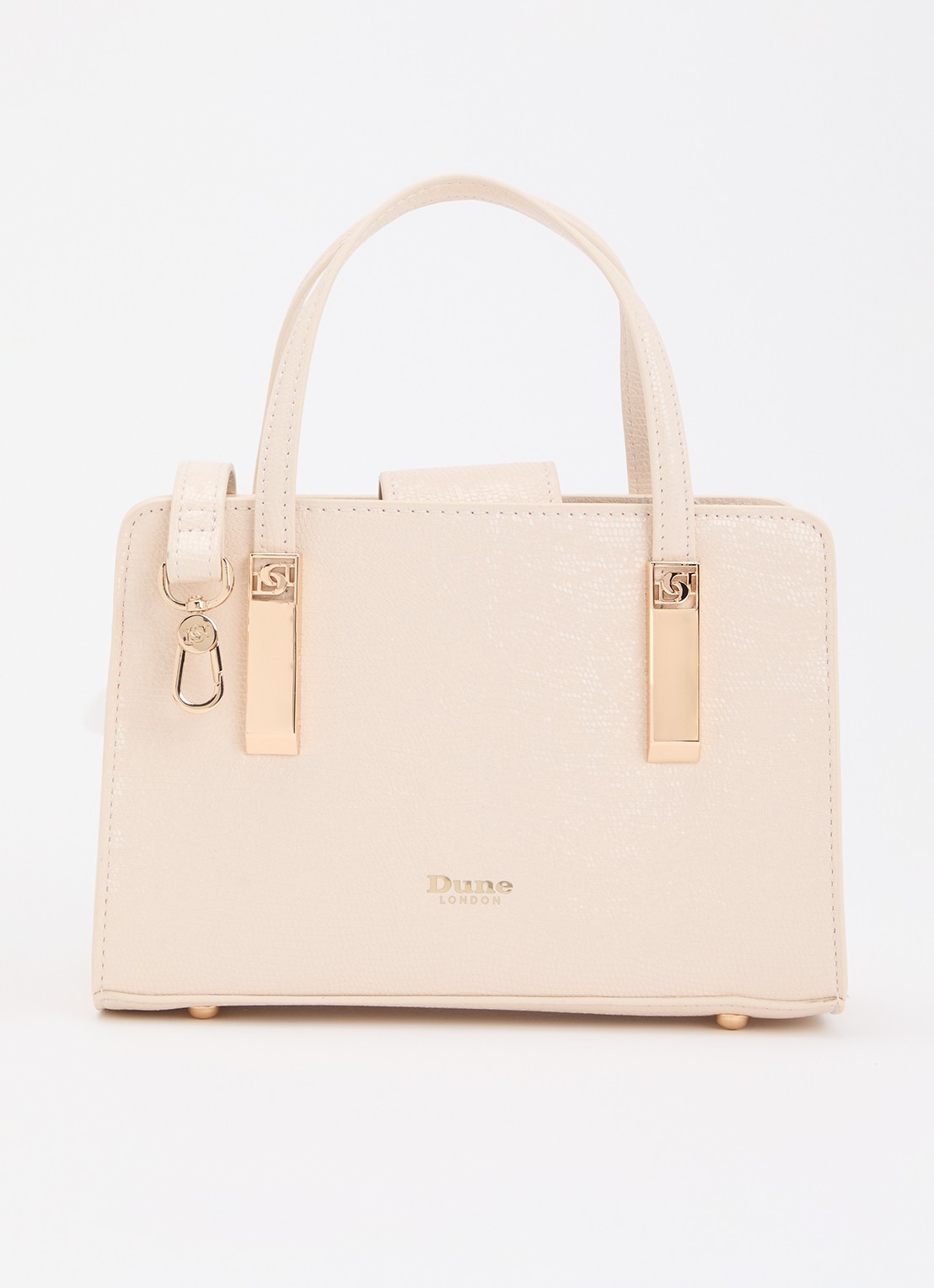 Dune London Dinkeydenbey handtas met afneembare schouderriem  - voorkant creme