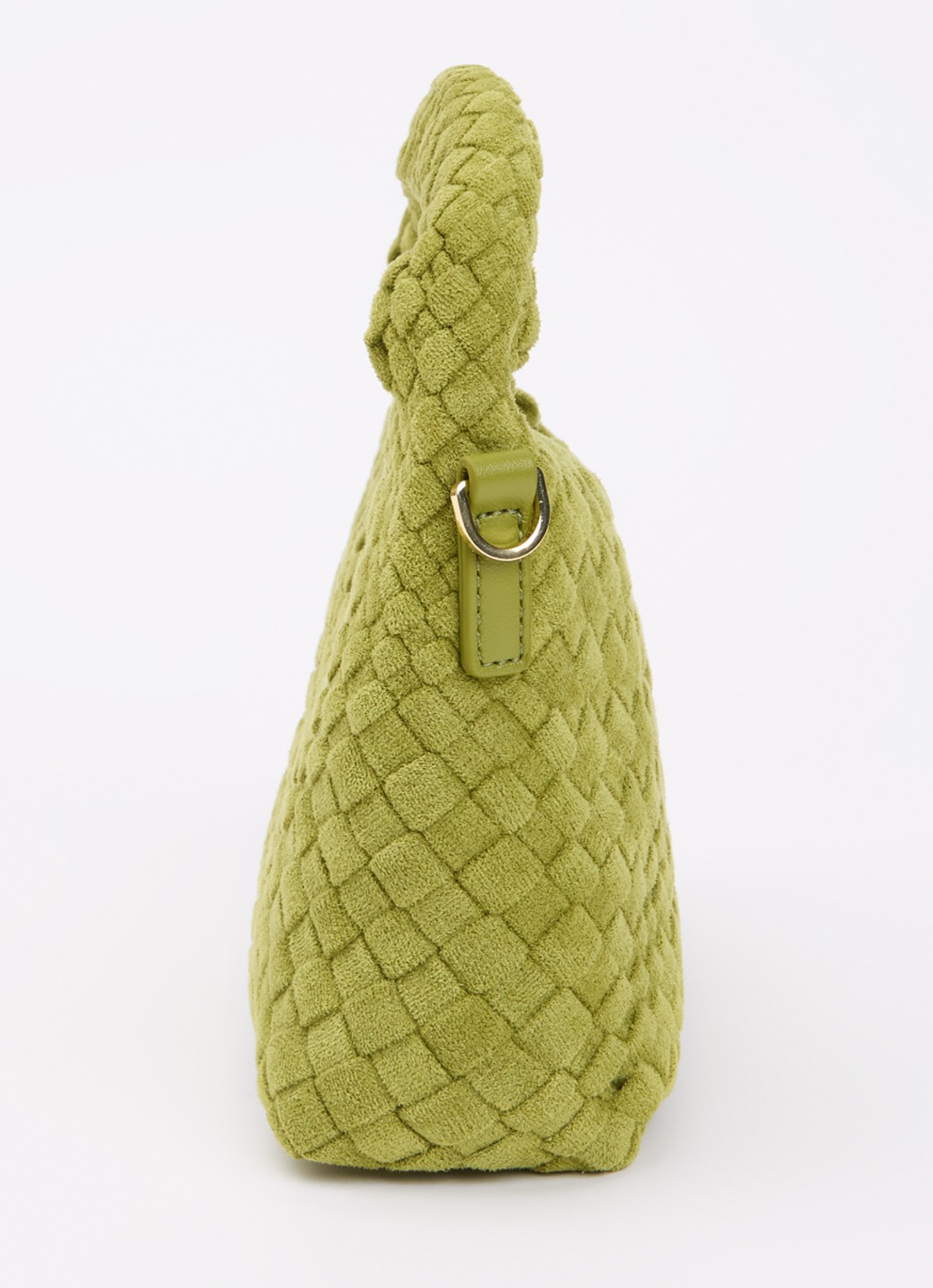 Dune London Dinkydeliberate handtas met gevlochten detail en uitneembaar etui - detail 3 lime