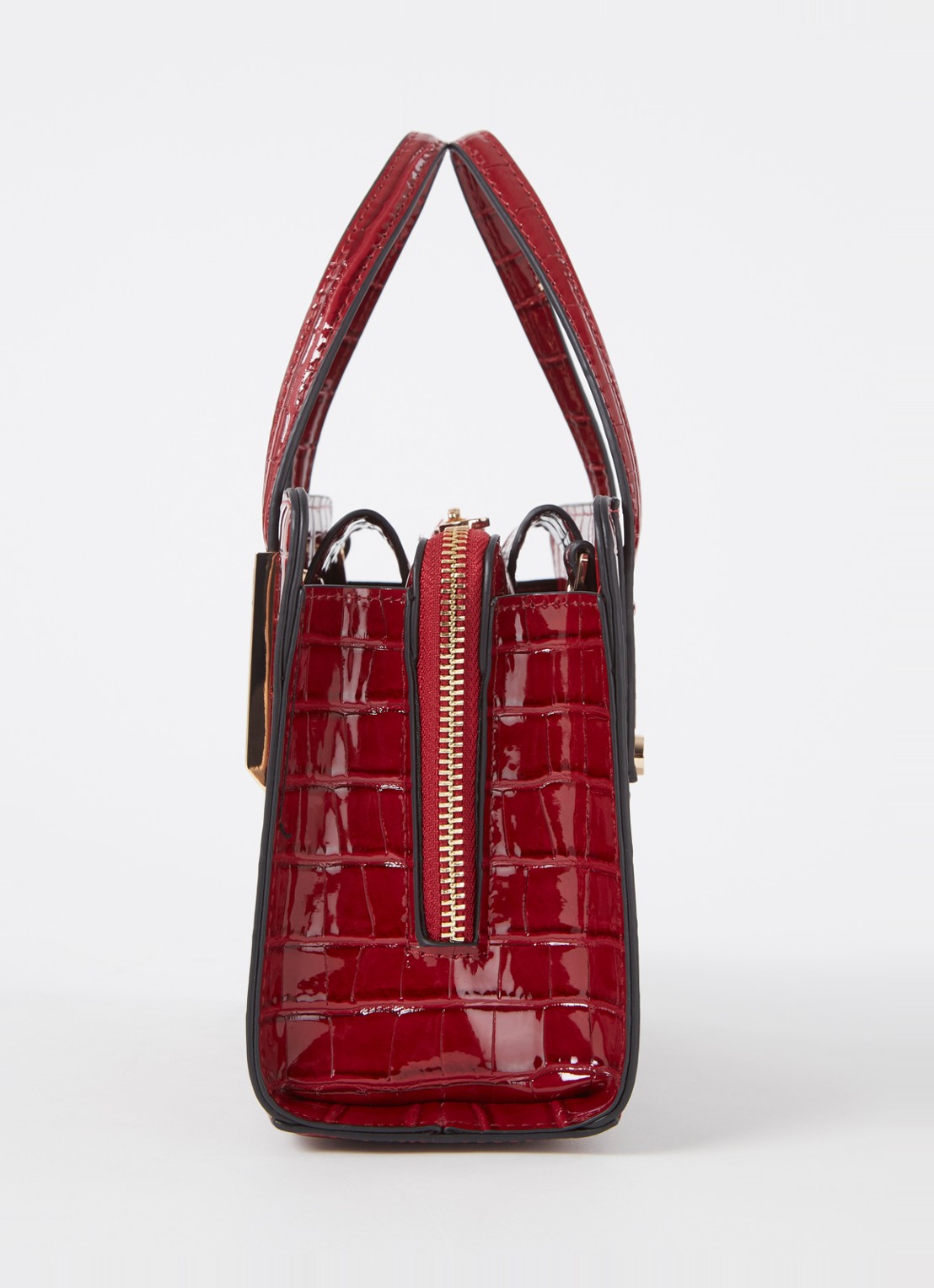 Dune London Dinkydenbeigh handtas met afneembare schouderriem  - detail 3 steenrood